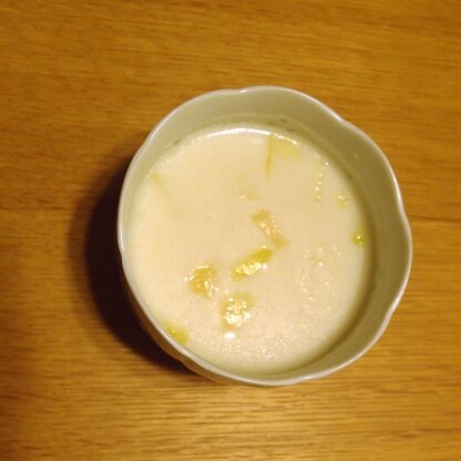 牛乳とお味噌で作る和風スープ、優しい味で美味しかったです
ご馳走様でした